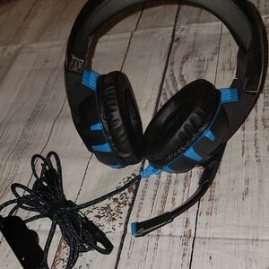 Black and Blue Gaming Headset